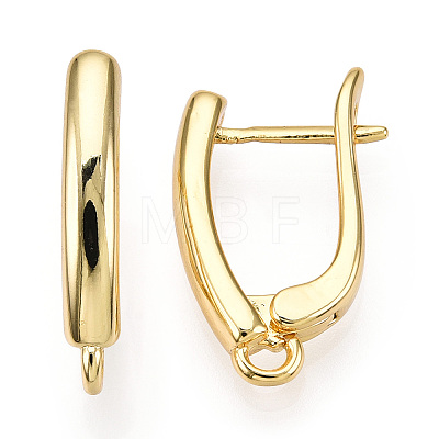 Brass Hoop Earring Findings KK-A181-VF392-2-1