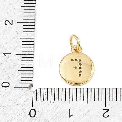 Brass Micro Pave Clear Cubic Zirconia Charms CU-CBA56CE-12G-F-1