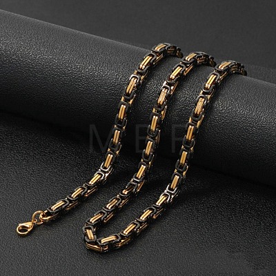 Titanium Steel Byzantine Chain Necklaces for Men FS-WG56795-209-1