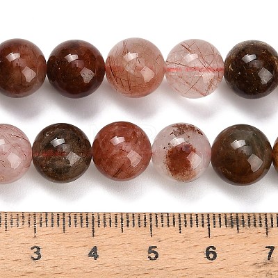Natural Red Rutilated Quartz Beads Strands G-G300-A02-10mm-1