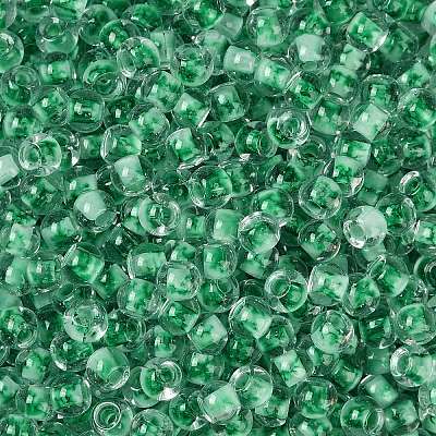 Transparent Inside Colours Glass Seed Beads SEED-A032-04G-1