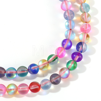 Synthetic Moonstone Beads Strands G-S283-10mm-M-1