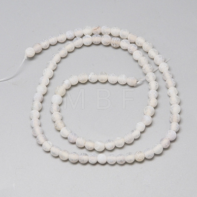 Natural Weathered Agate Bead Strands G-S237-4mm-08-1