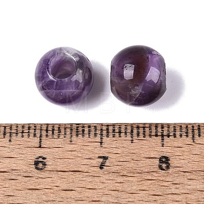 Natural Banded Amethyst European Beads G-Q607-03B-1