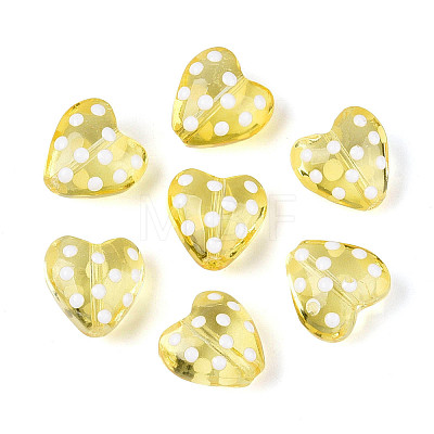 Transparent Glass Enamel Beads Strands GLAA-N061-10A-1