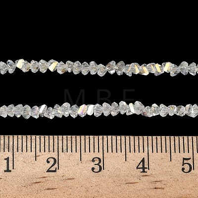 Electroplate Transparent Glass Beads Strands LS-EGLA-P061-04C-AB16-1