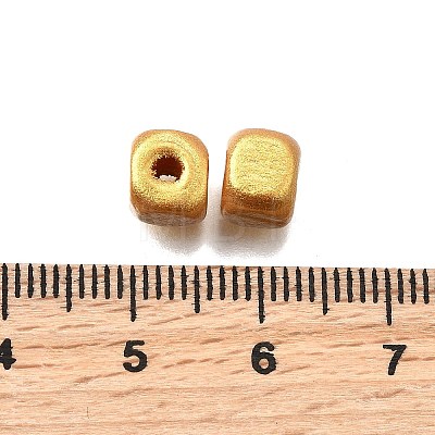 Spray Painted Wooden Beads WOOD-P021-01A-02-1