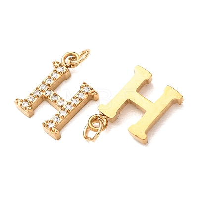 304 Stainless Steel with Crystal Rhinestone Charms RB-CBA5270-11G-H-1