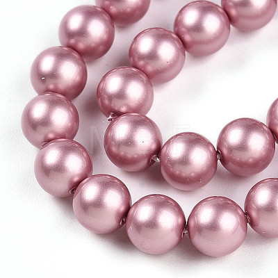 Baking Painted Pearlized Glass Pearl Bead Strands HY-N002-6mm-C01-1