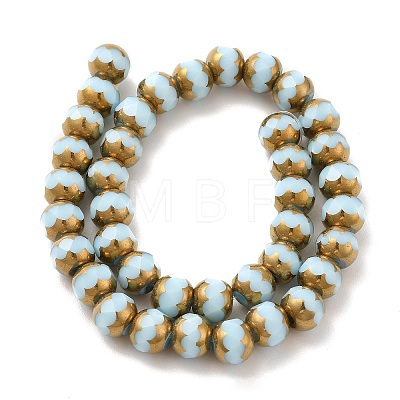 Opaque Solid Color Glass Beads Strands GLAA-G098-02B-1