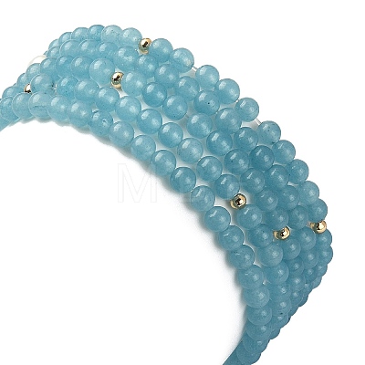 5Pcs 5 Style Natural Dyed White Jade & Pearl & Shell Star Beaded Stretch Bracelets Set BJEW-JB09495-05-1