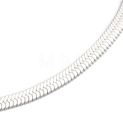 201 Stainless Steel Herringbone Chain Necklaces NJEW-M187-06P-1