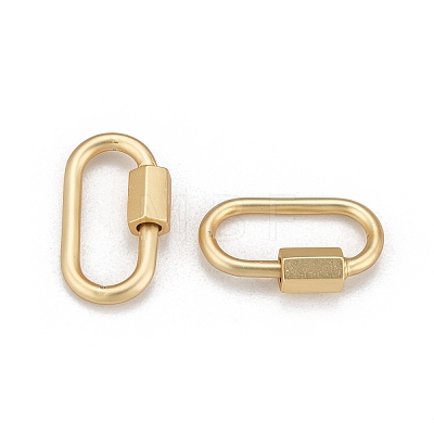 Brass Screw Carabiner Lock Charms X-ZIRC-G160-11G-1