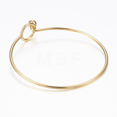304 Stainless Steel Bangle BJEW-H530-01G-1