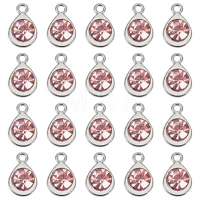 20Pcs Faceted Glass Charms RGLA-TADJ0001-01G-1