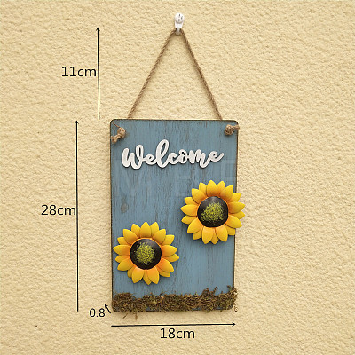 Flower Welcome Door Summer Hanger Door Sign PW-WGD5B05-05-1