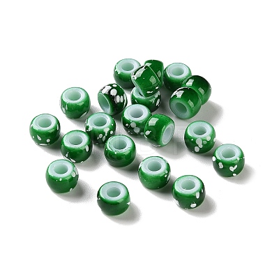 Spray Painted ABS Plastic European Beads KY-G033-01A-08-1