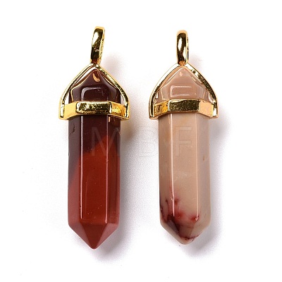 Natural Mookaite Pointed Pendants G-G025-01G-06-1