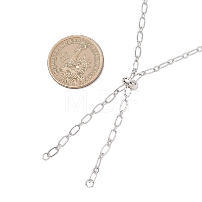 Brass Figaro Chain Slider Necklaces Making AJEW-JB01490-02-1
