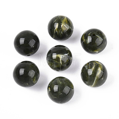 Round Acrylic Imitation Gemstone Beads OACR-R029-16mm-20A-1