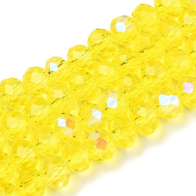 Electroplate Glass Beads Strands LS-EGLA-A034-T6mm-L28-1