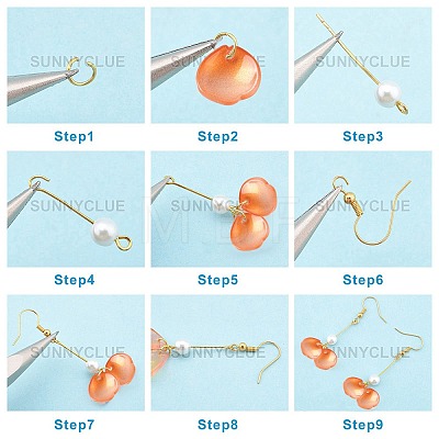 DIY Petal Theme Earring Making Kits DIY-SC0001-26-1