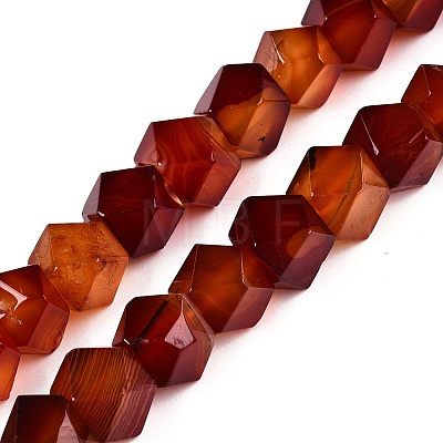 Natural Red Agate Beads Strands G-T138-40-1