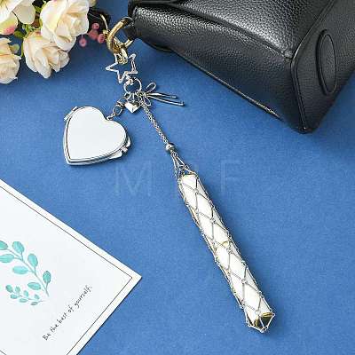 Stainless Steel Portable Lipstick Pouch Pendant Decorations HJEW-FS00105-1