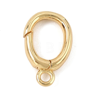 Brass Spring Gate Ring KK-C075-51G-1
