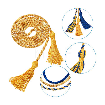 6Pcs 3 Styles Polyester Graduation Honor Rope AJEW-TA0001-22-1