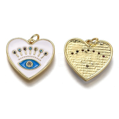 Brass Micro Pave Colorful Cubic Zirconia Pendants LS-ZIRC-B0003-12G-1