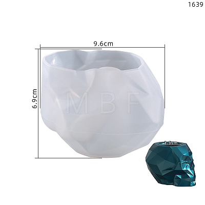 Faceted Skull Pen Holder Silicone Molds SIMO-PW0001-449-1