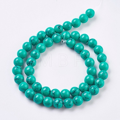 Synthetic Turquoise Beads Strands TURQ-P028-03-8mm-1