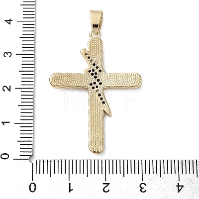 Brass Micro Pave Clear Cubic Zirconia Pendants KK-A212-06H-G-1