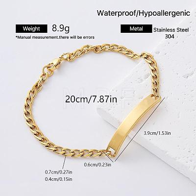 European Style 304 Stainless Steel Link Bracelets for Women OZ9661-5-1