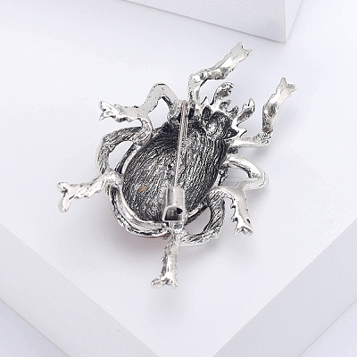 Beetle Alloy Rhinestone Brooches PW-WG9F125-02-1