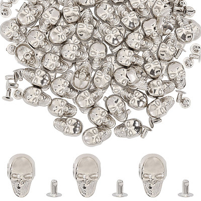 50Pcs Skull Alloy Rivets FIND-CA0011-72A-P-1