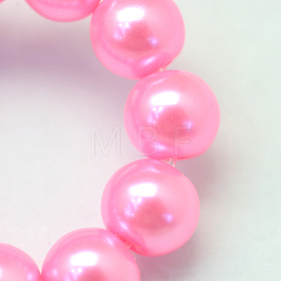 Baking Painted Pearlized Glass Pearl Round Bead Strands HY-Q003-6mm-68-1