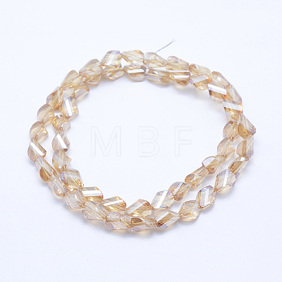 Electroplate Glass Beads Strands EGLA-G018-L-1