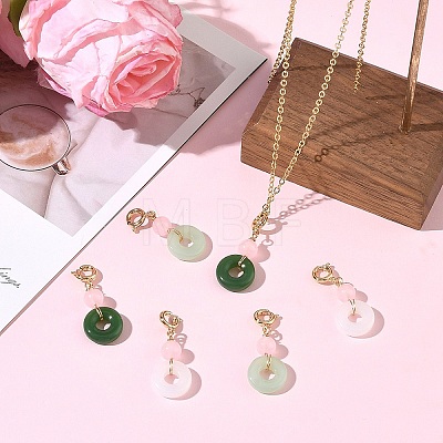 6Pcs 3 Styles Glass Pendant Decorations HJEW-YW00552-1