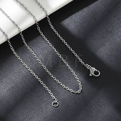 Non-Tarnish 304 Stainless Steel Cable Chains Necklace for Men Women NJEW-N050-A02-S15-1