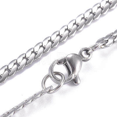 Men's 667 Stainless Steel Cuban Link Chain Necklaces NJEW-G340-01P-1-1