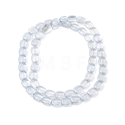 Transparent Electroplate Glass Bead Strands EGLA-P049-02A-PL02-1