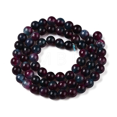 Dyed Natural White Jade Beads Strands G-T138-6mm-210-2-1