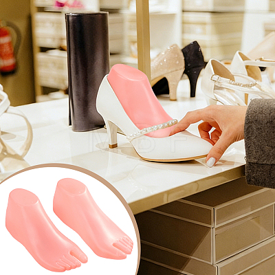 Plastic Mannequin Foot Display Stands for Socks AJEW-WH0871-14-1
