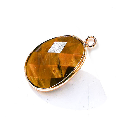 Natural Tiger Eye Pendants PW-WG32281-06-1