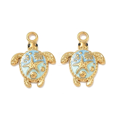 304 Stainless Steel Enamel Pendants STAS-L316-23G-04-1
