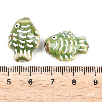 Handmade Porcelain Beads PORC-K010-08-M-1