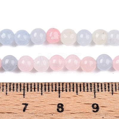 Dyed Natural White Jade Beads Strands G-T140-4mm-A03-1