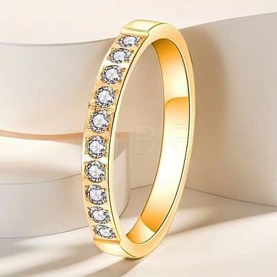 Stainless Steel and Crystal Rhinestone Finger Rings for Women FS-WG71548-13-1